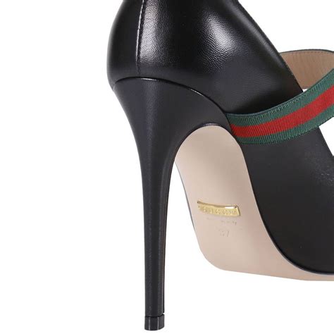 gucci black and white heels|Gucci high heels beige.